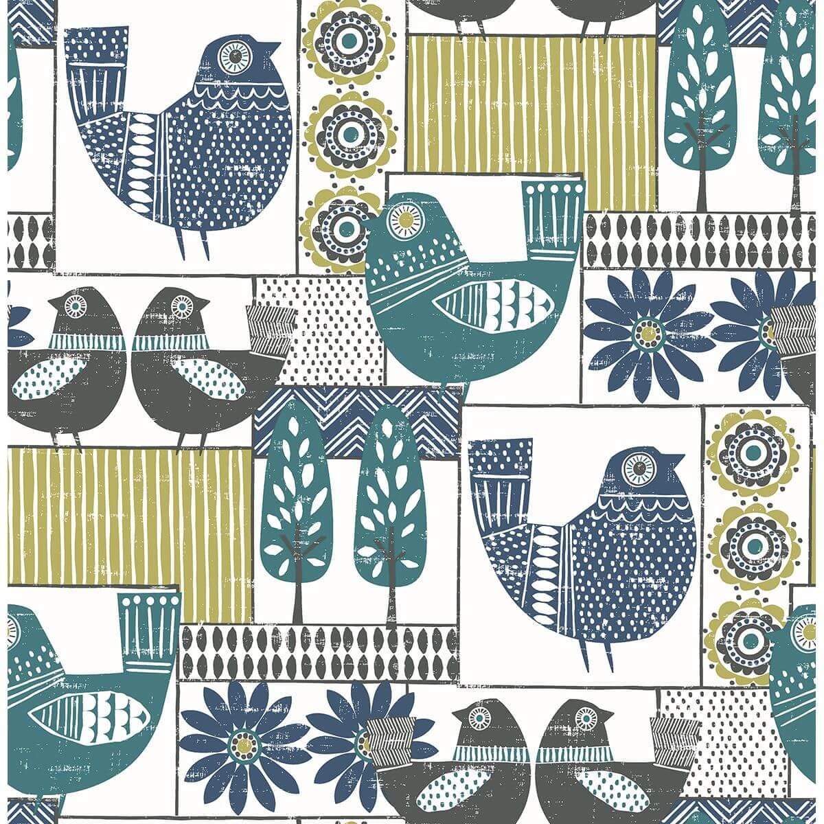 Hennika Multicolor Patchwork Wallpaper