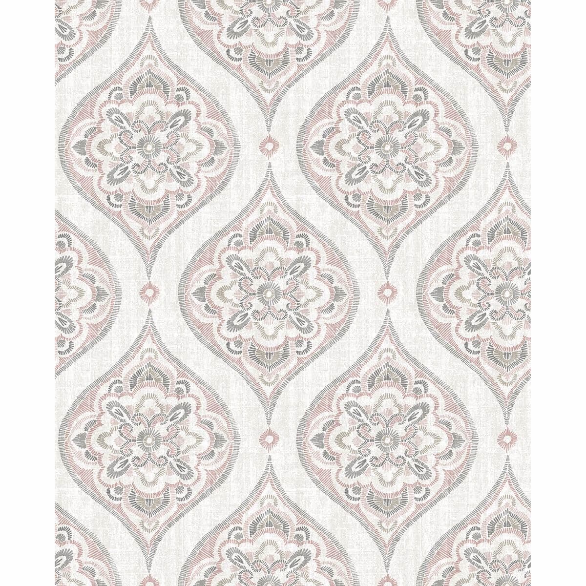 Adele Rose Damask Wallpaper