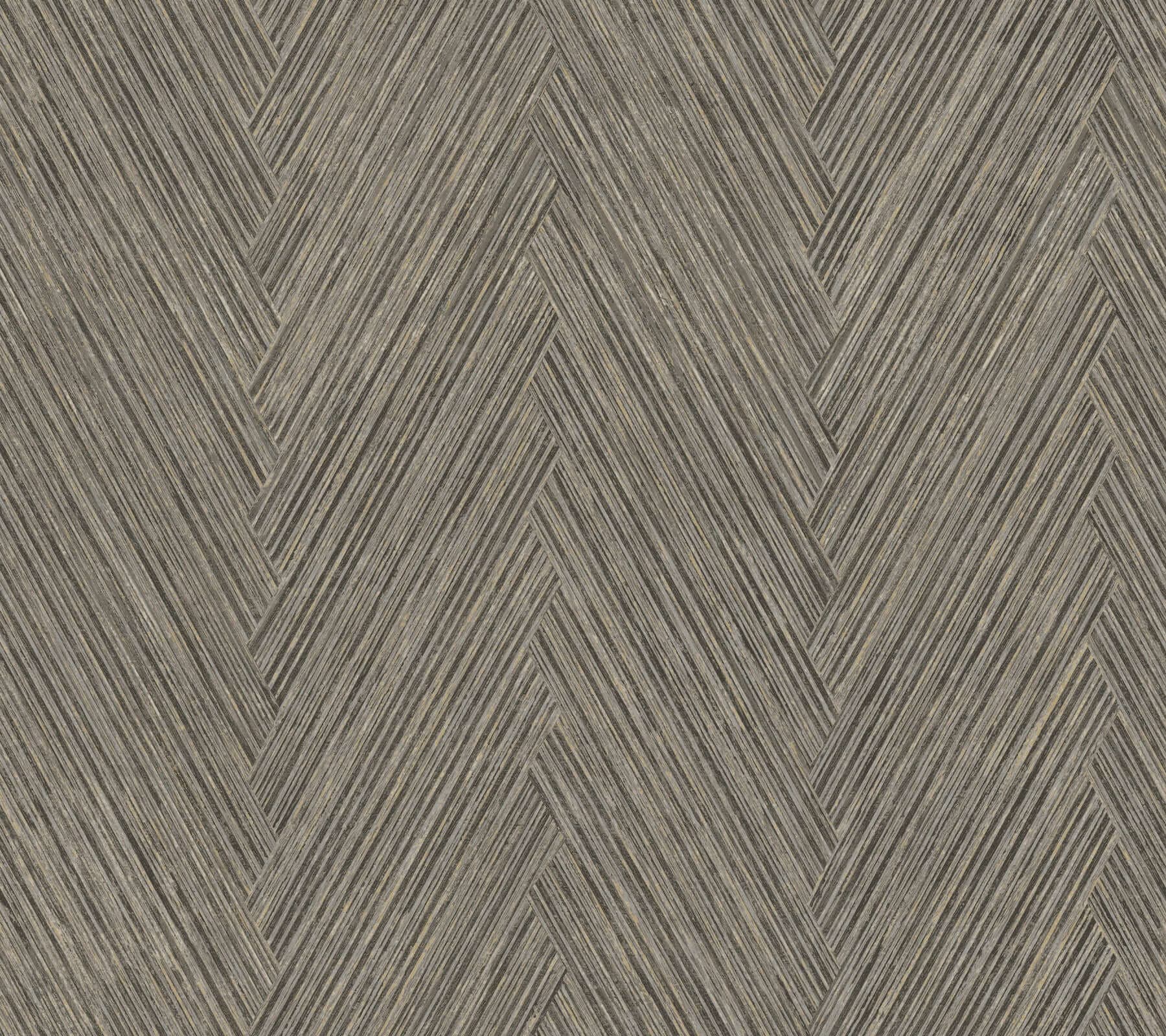 Thatched Chevron Wallpaper- Charcoal