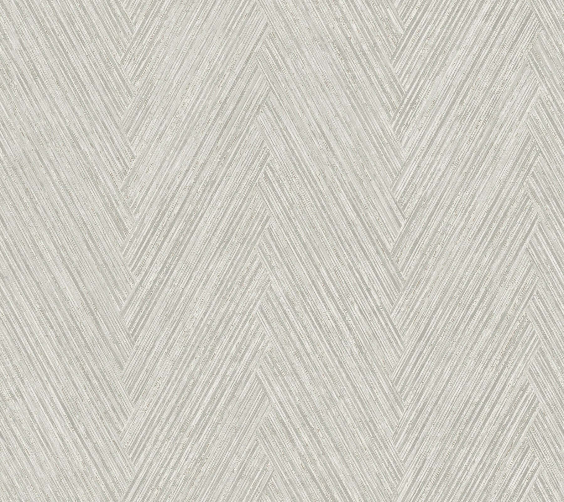 Thatched Chevron Wallpaper- Dove