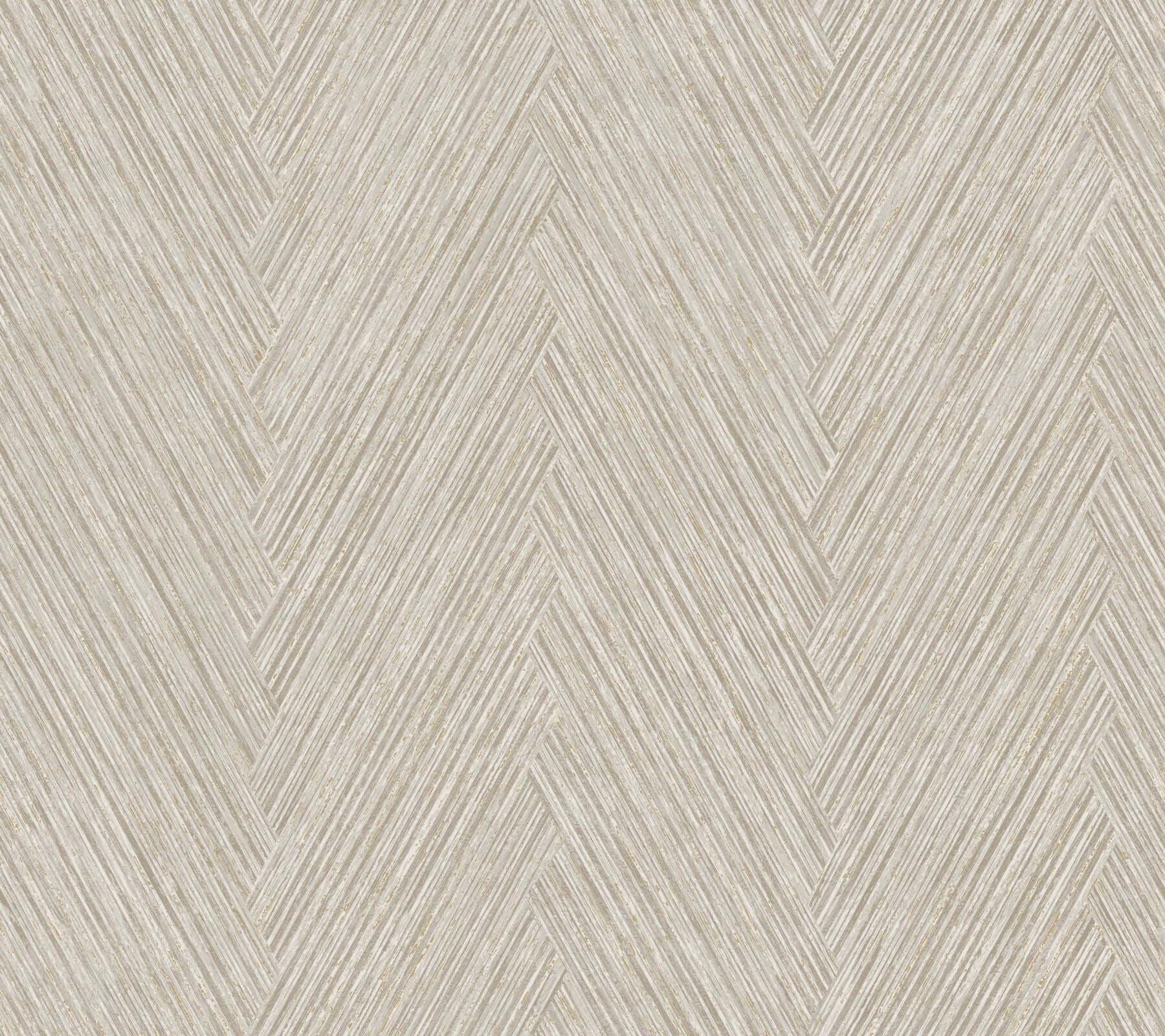 Thatched Chevron Wallpaper- Linen