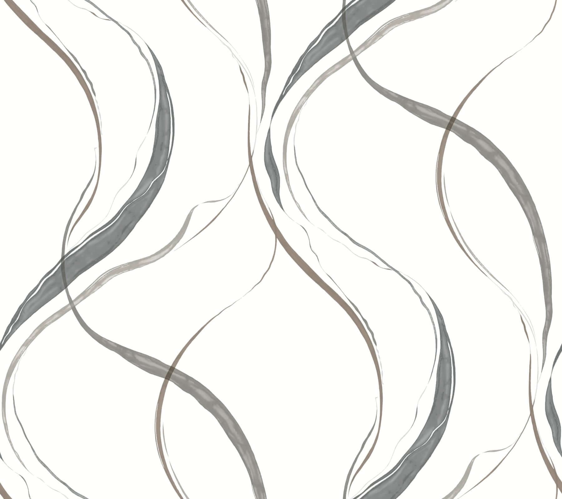 Ink Flow Wallpaper- Black/Cocoa
