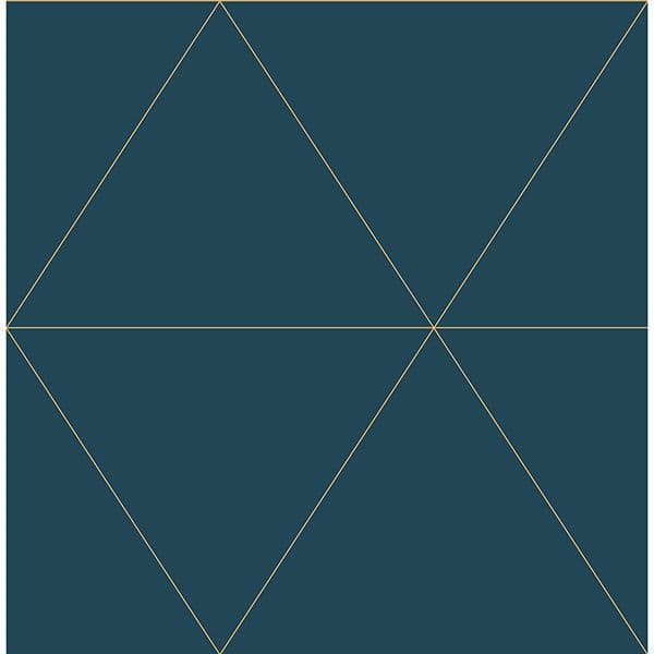 Twilight Teal Modern Geometric Wallpaper