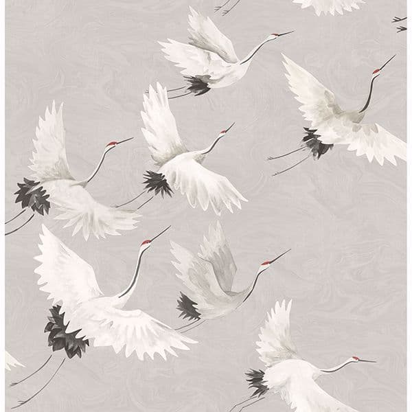 Windsong Grey Bird Wallpaper