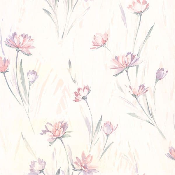 Gloria Eggshell Floral Wallpaper