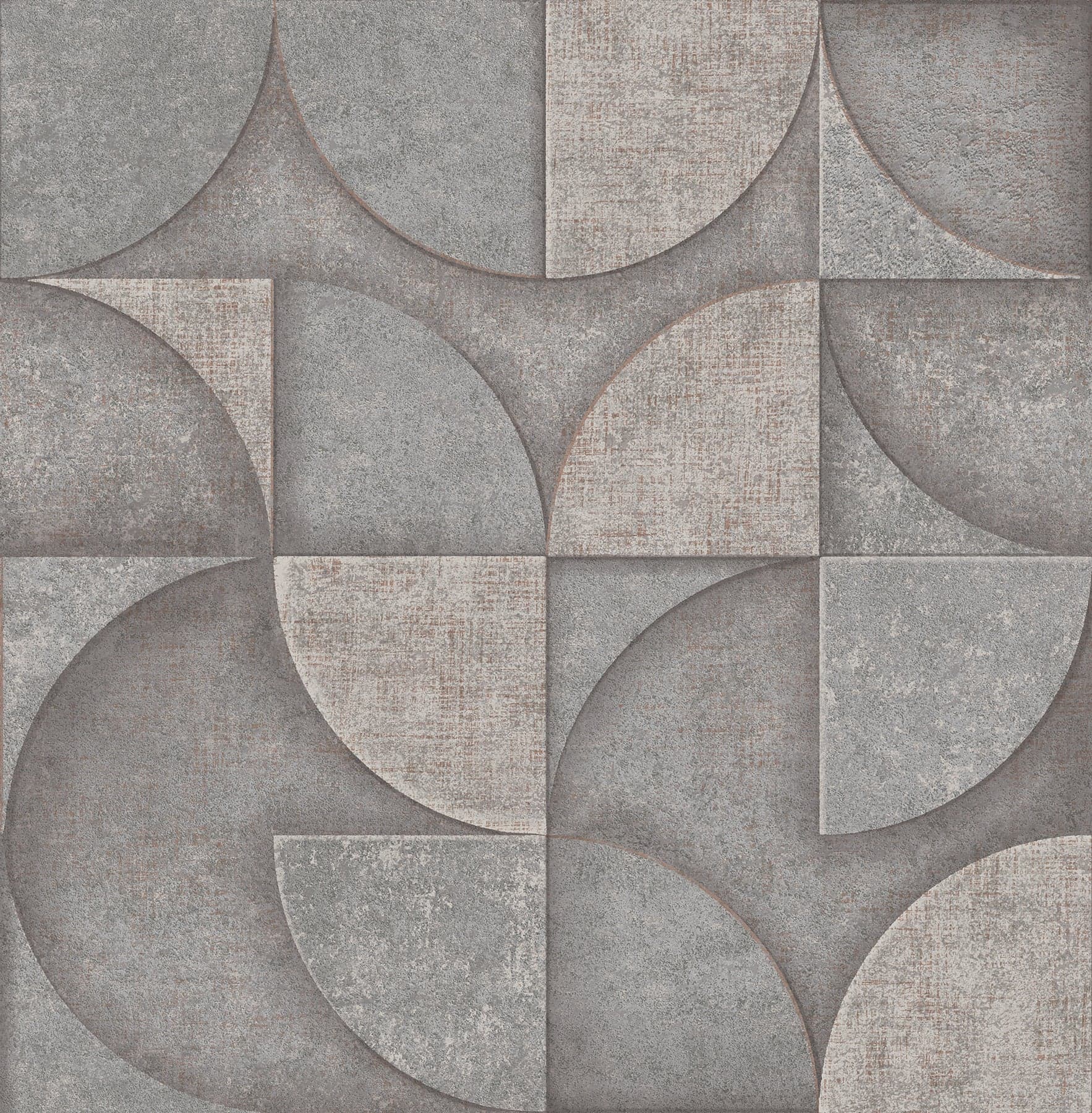 Addison Retro Geo Grey Wallpaper