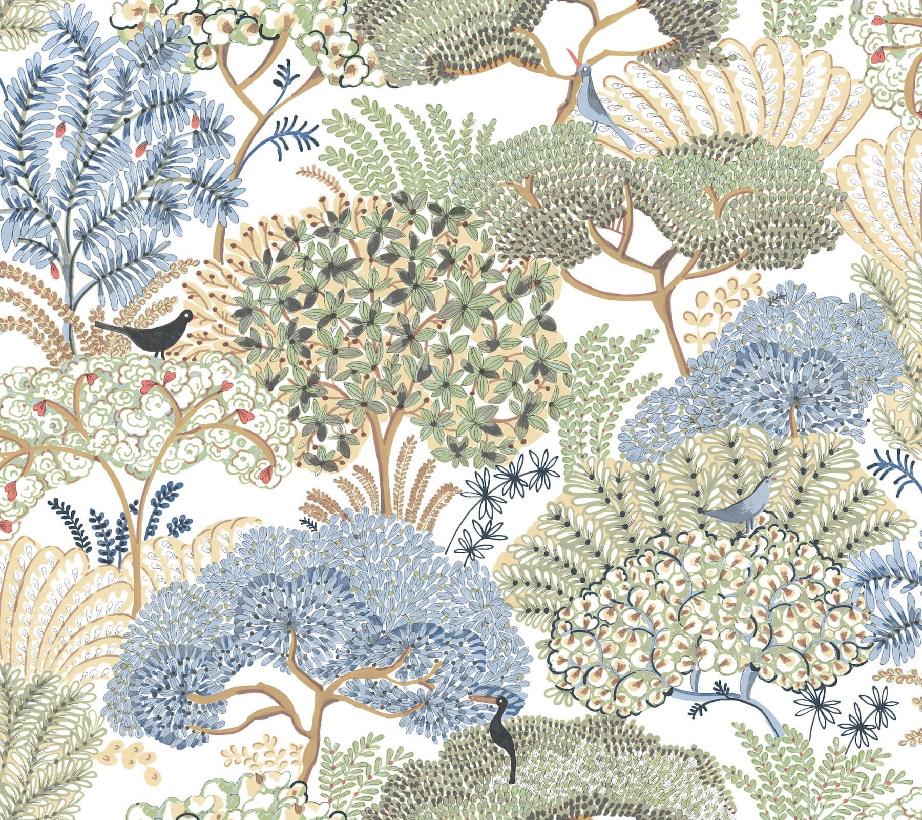 Everbloom Forest Butter Botanical Peel + Stick Wallpaper