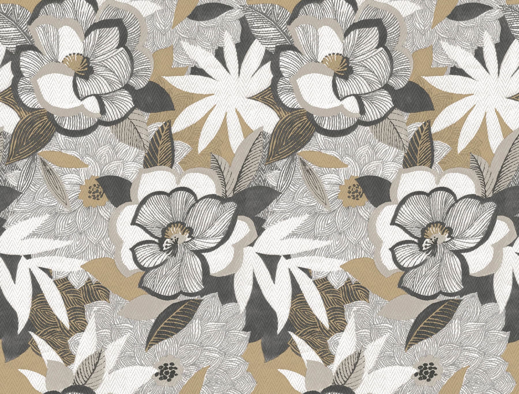 Fantasium Black Floral Peel + Stick Wallpaper