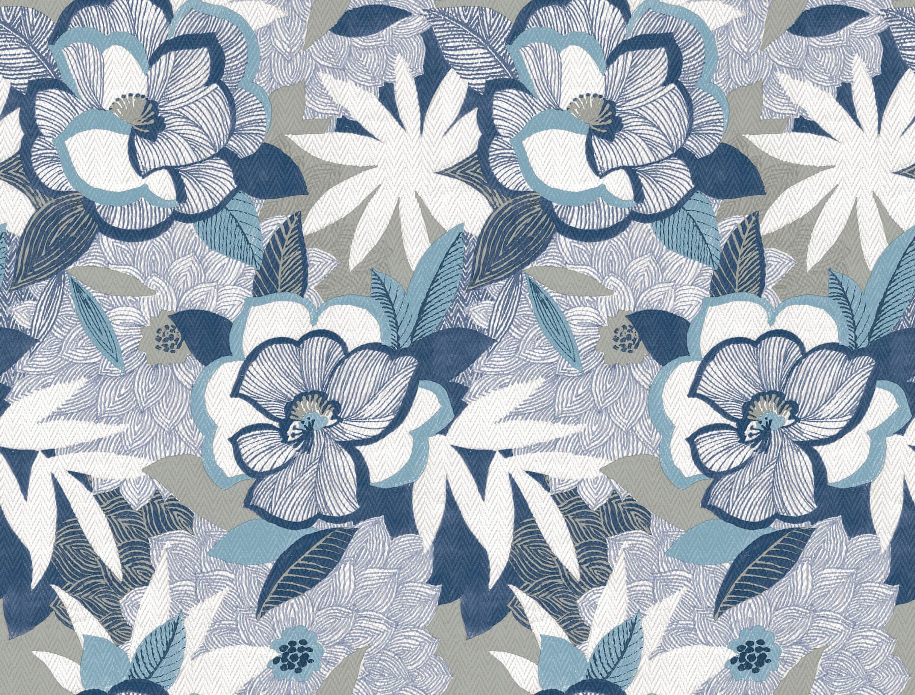 Fantasium Blue Floral Peel + Stick Wallpaper