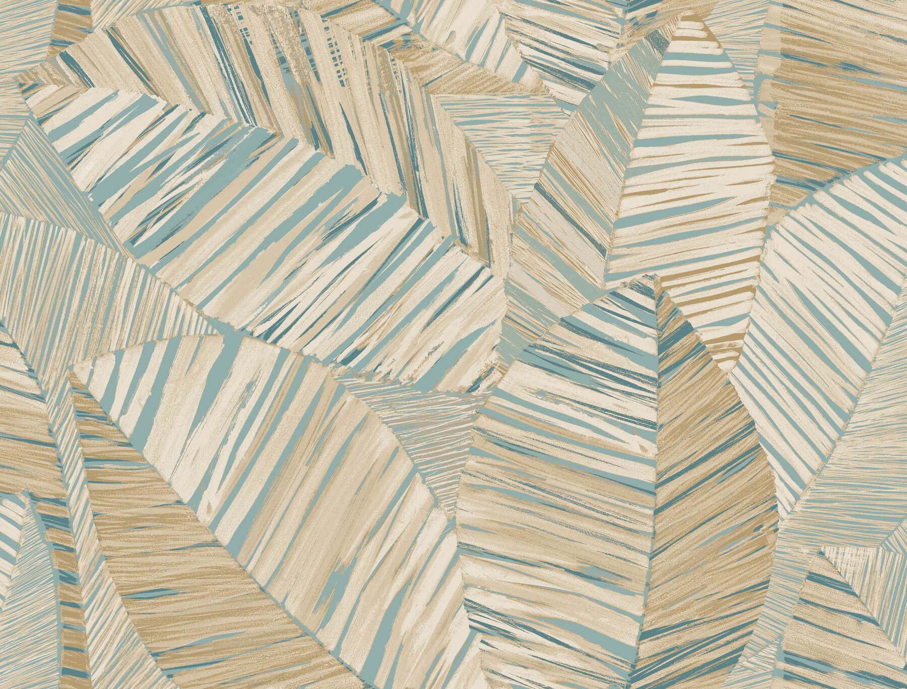 Crown Canopy Teal Palm Peel + Stick Wallpaper