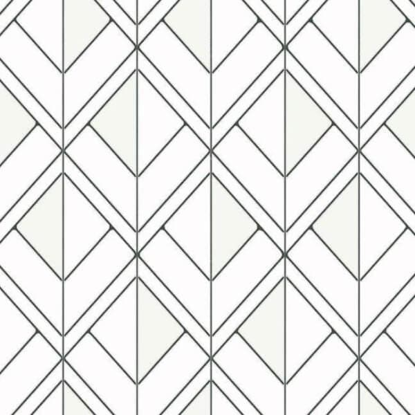 Diamond Shadow Wallpaper- White/Black