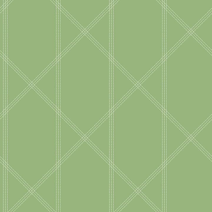 Walcott Light Green Stitched Trellis Wallpaper