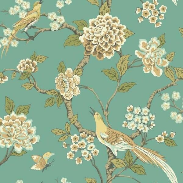 Fanciful Wallpaper- Teal