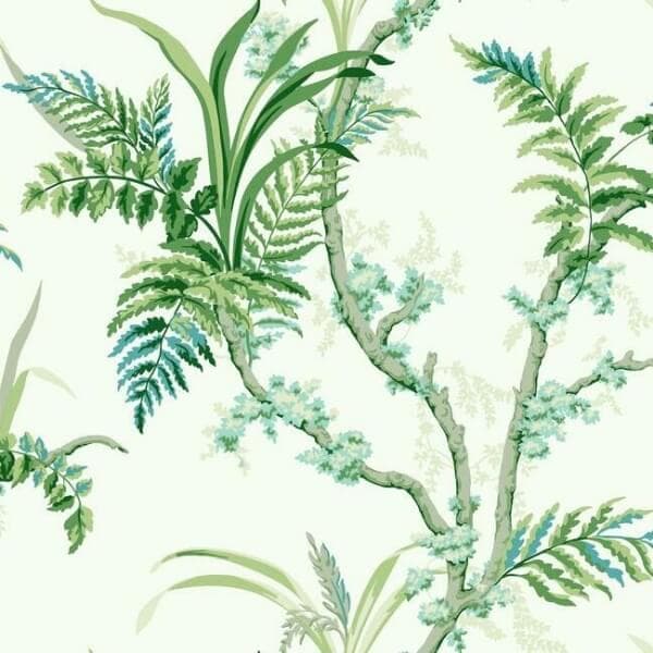 Enchanted Fern Wallpaper- Blue/Green