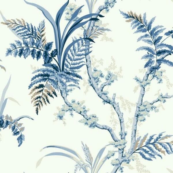 Enchanted Fern Wallpaper- Blues