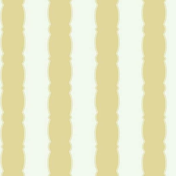 Scalloped Stripe Wallpaper- Yellow