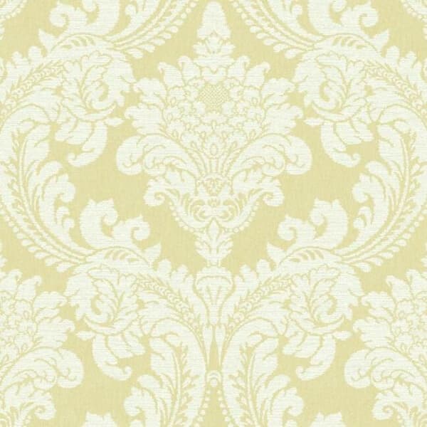 Tapestry Damask Wallpaper- Yellow
