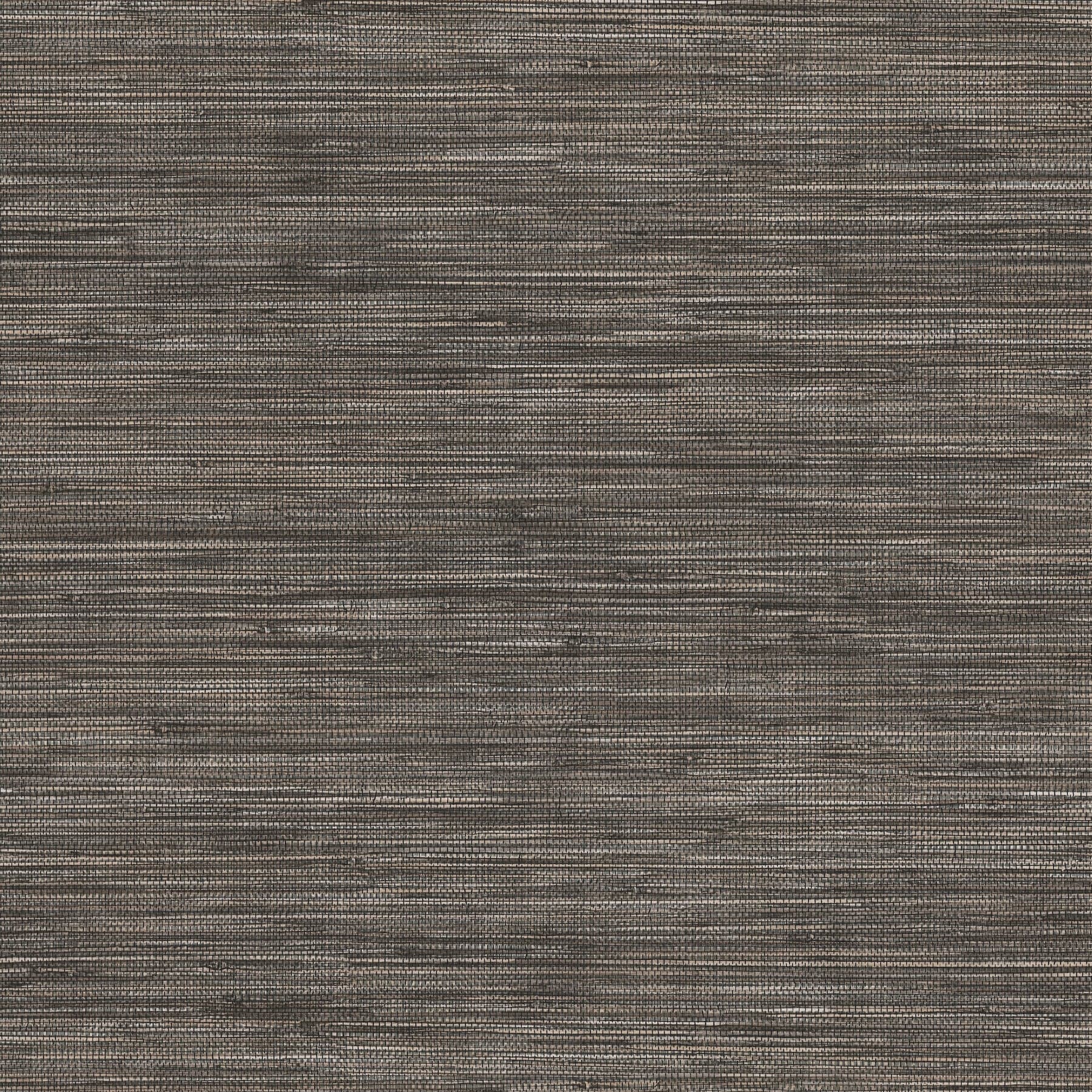 Winn Faux Grasscloth Charcoal Wallpaper