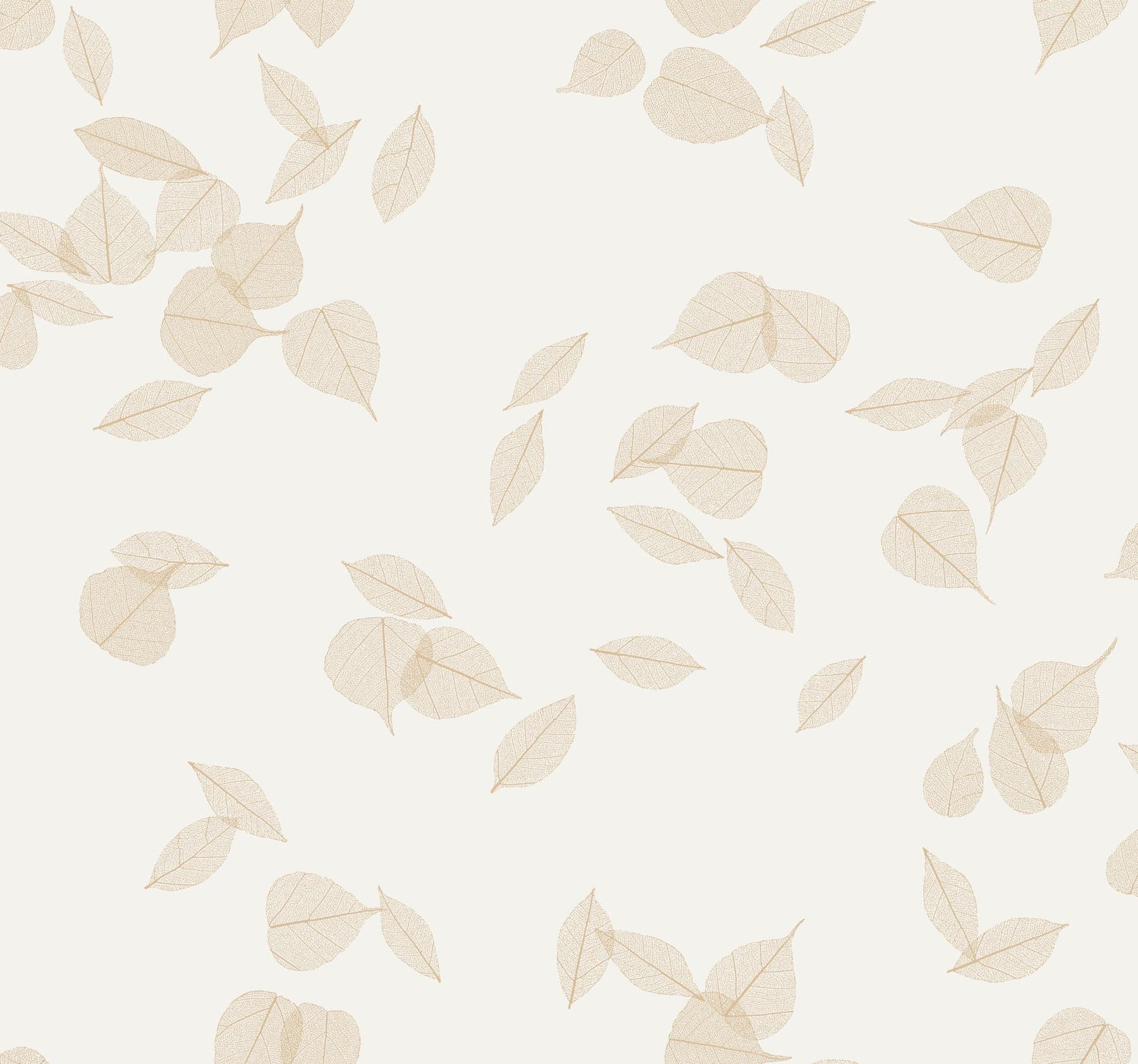 Myles Leaves Gold Wallpaper