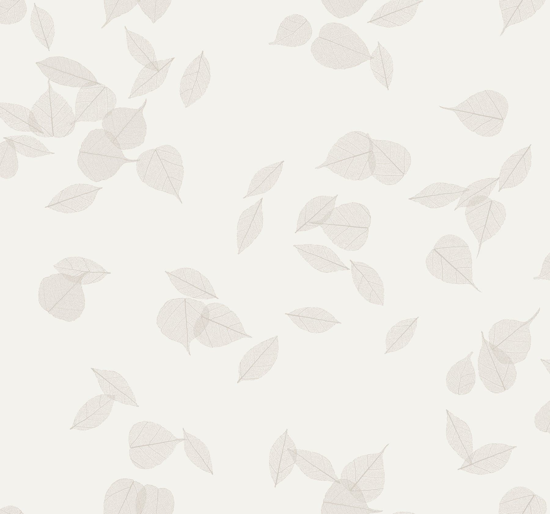 Myles Leaves White Wallpaper