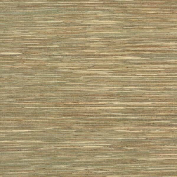 Raw Jute Wallpaper- Green/Beige