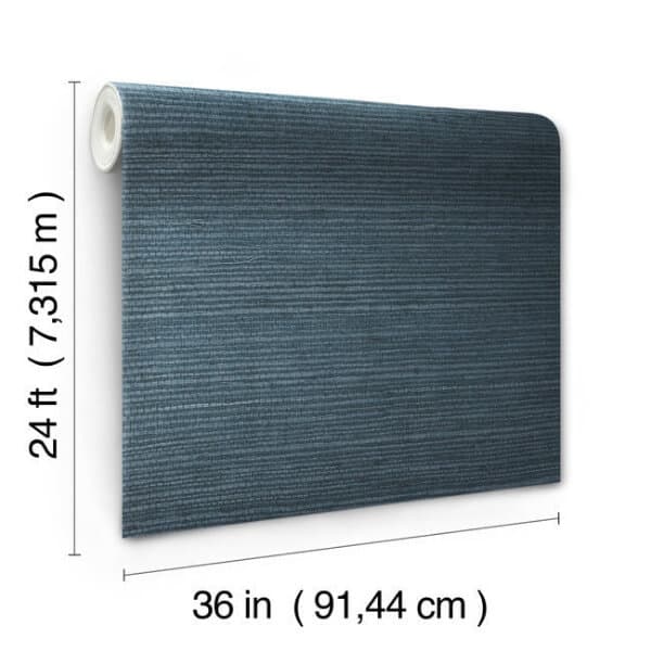 Plain Grass Wallpaper- Indigo