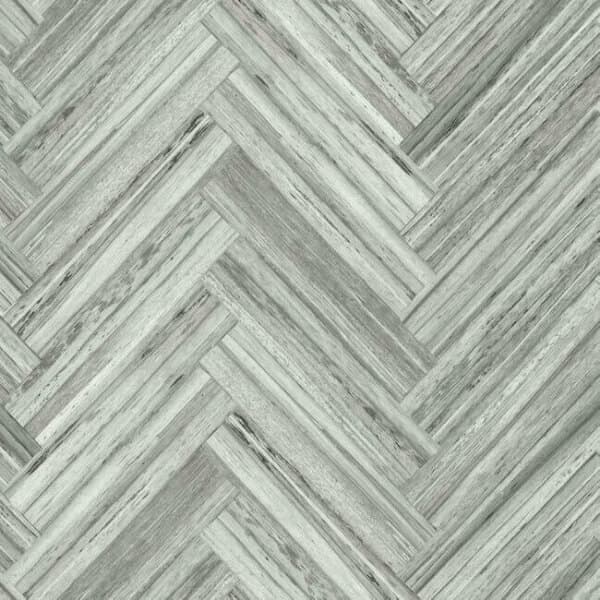 Hermosa Herringbone Premium Peel + Stick Wallpaper- Grey