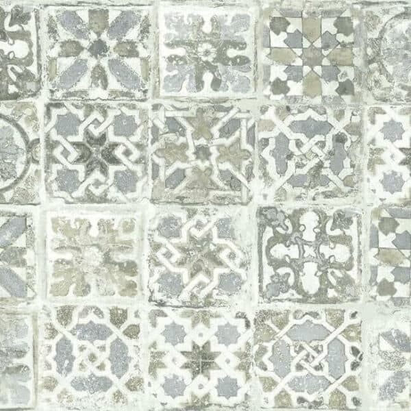 Encaustic Tile Premium Premium Peel + Stick Wallpaper- Natural