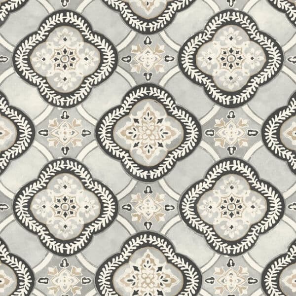 Garden Trellis Wallpaper- Onyx