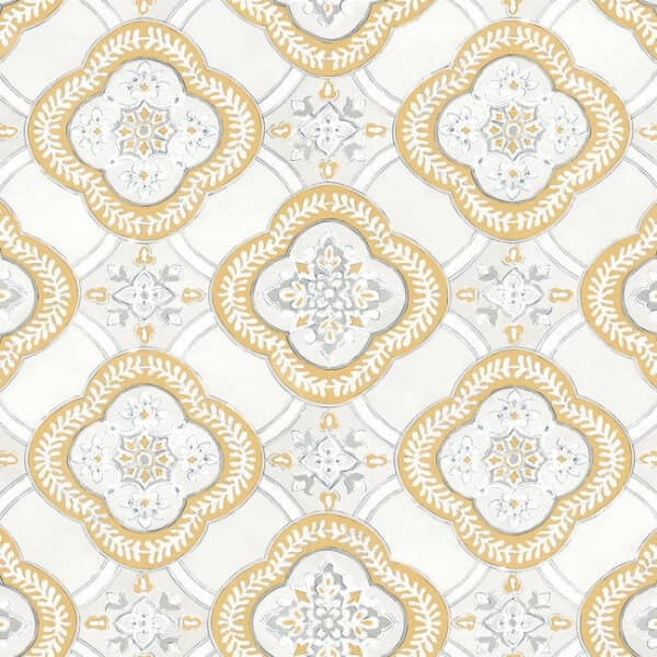 Garden Trellis Wallpaper- Ochre