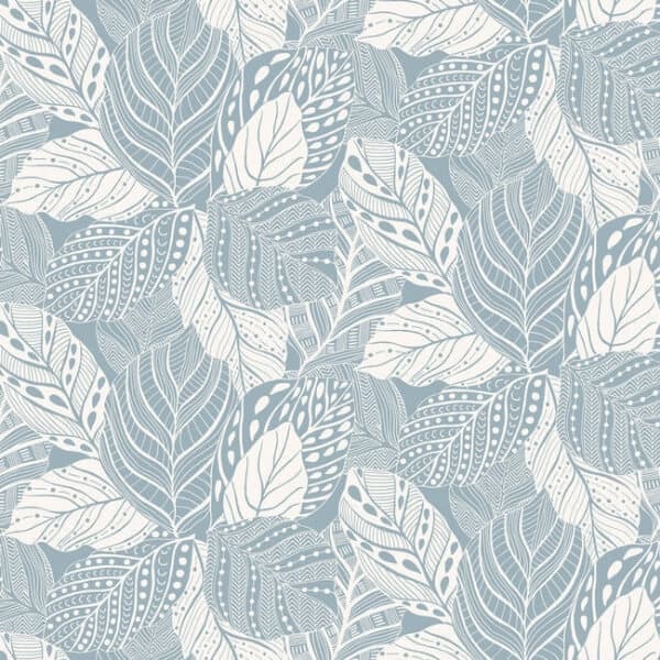 Vinca Wallpaper- Smokey Blue