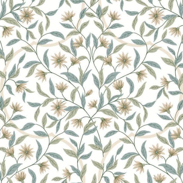 Jasmine Wallpaper- Eucalyptus