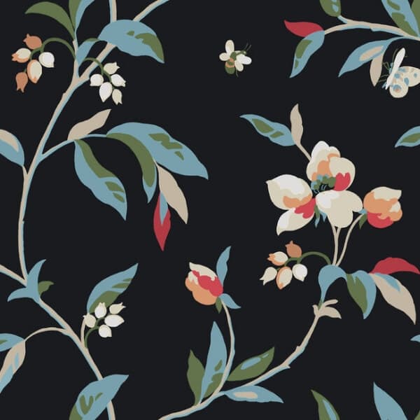Springtime Wallpaper- Midnight/Multi