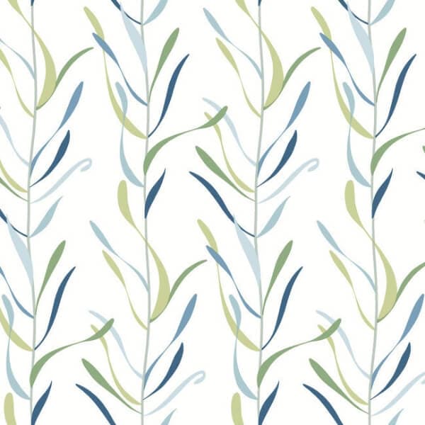 Chloe Vine Wallpaper- Peacock