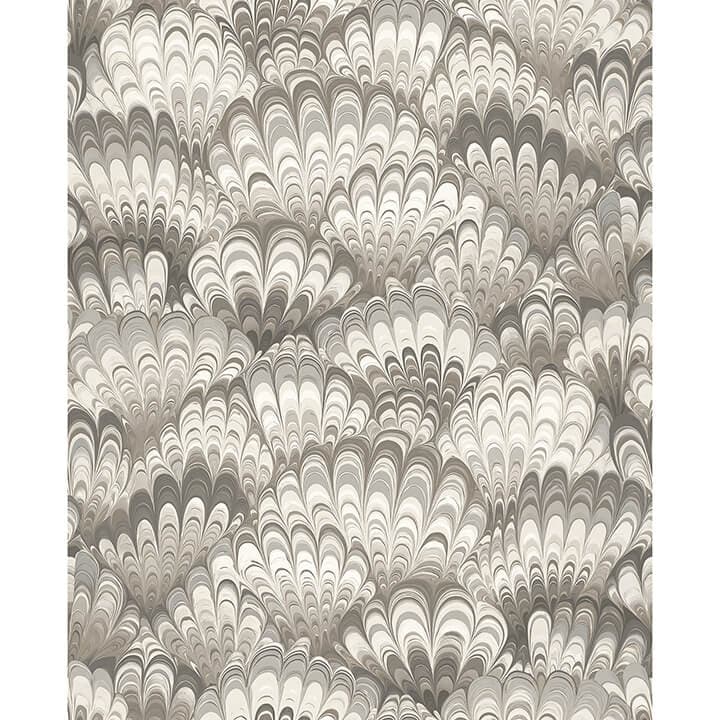 Octavia Neutral Marbled Ink Wallpaper