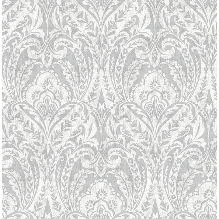 Berkshire Grey Damask Wallpaper
