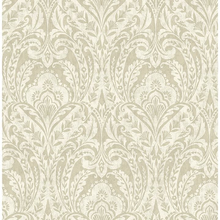 Berkshire Beige Damask Wallpaper
