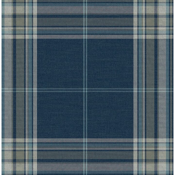 Westley Navy Plaid Wallpaper