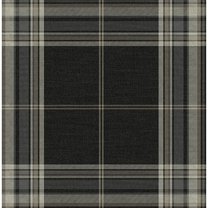 Westley Black Plaid Wallpaper