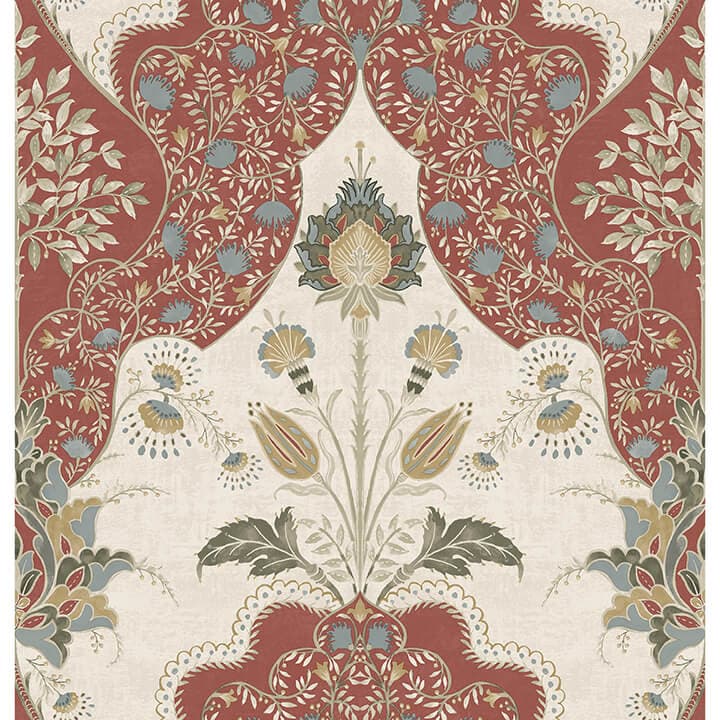 Auden Ruby Floral Grandeur Wallpaper