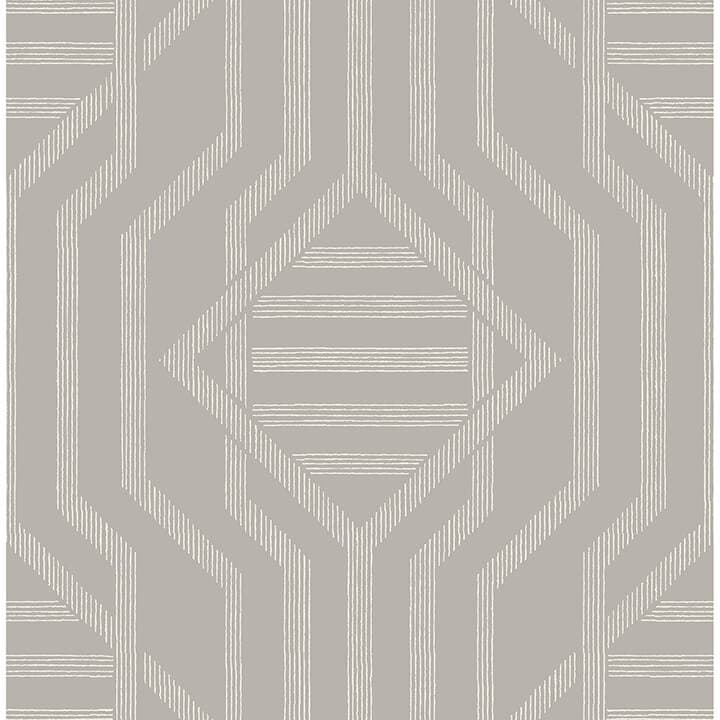 Essex Light Grey Geometric Wallpaper