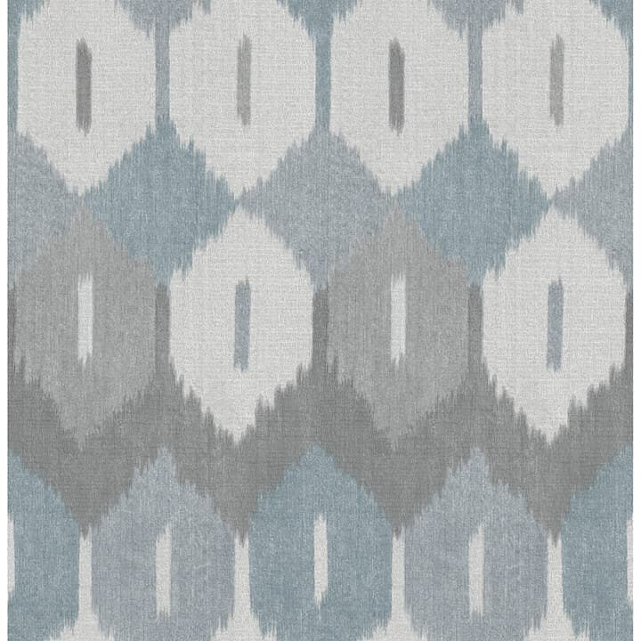 Abilene Denim Ikat Wallpaper
