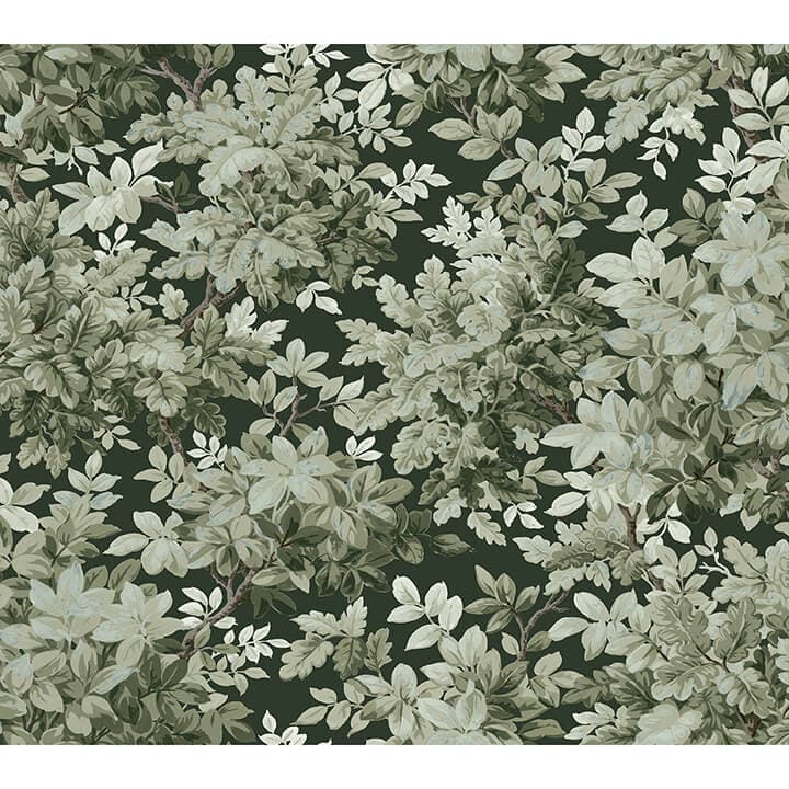 Greenwood Dark Green Deciduous Wallpaper