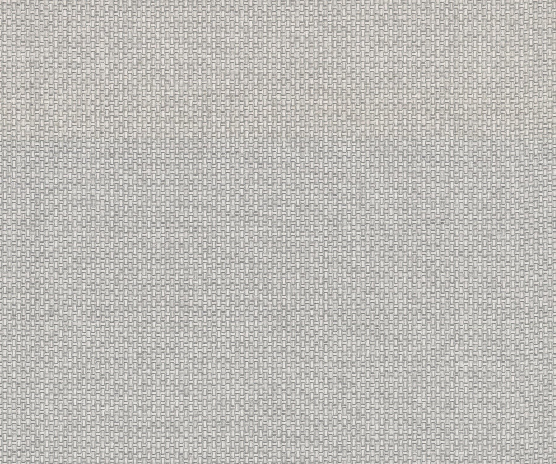 Cottage Basket Silver Wallpaper