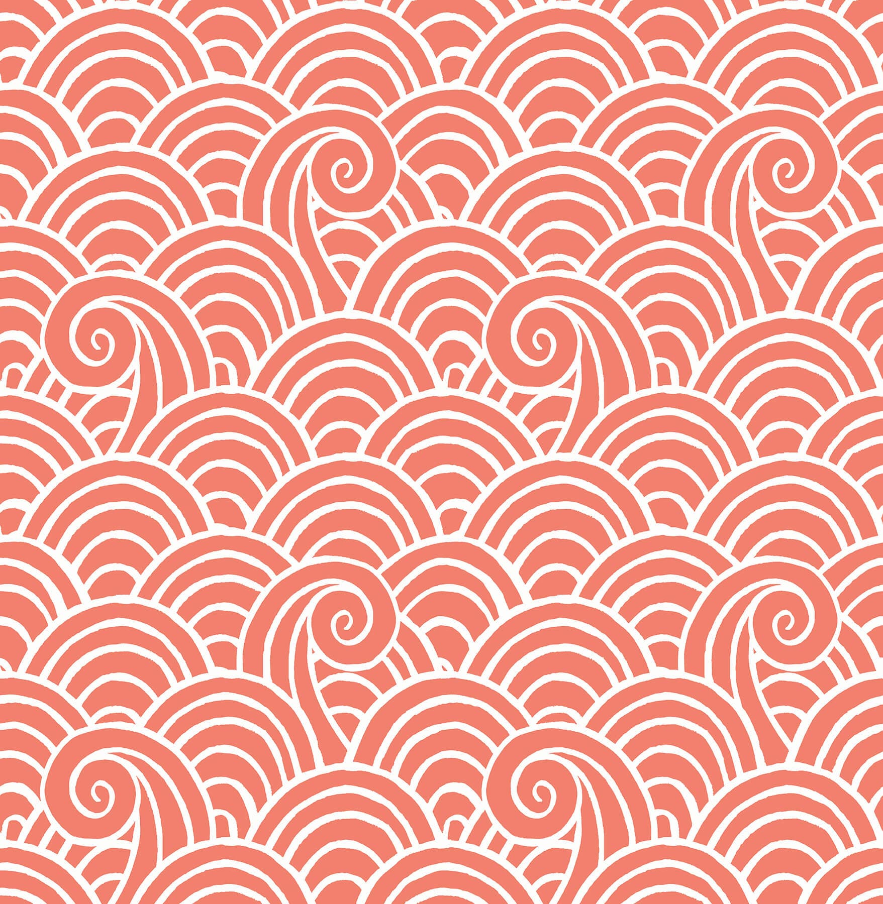 Alorah Coral Wave Wallpaper