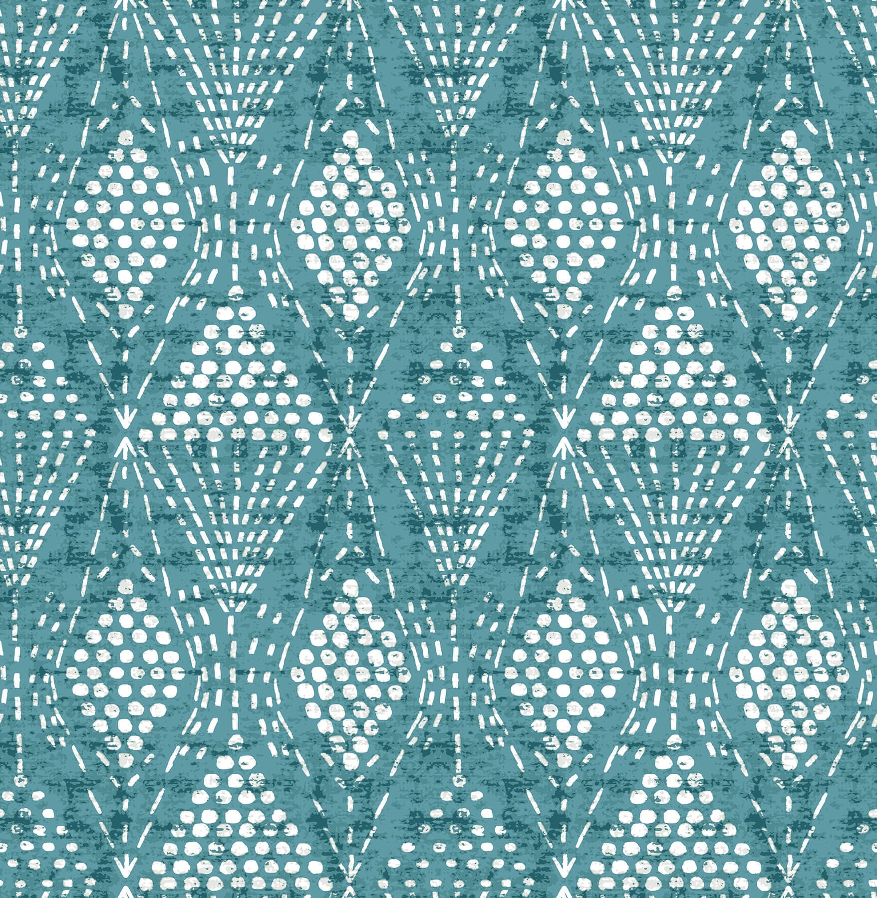 Grady Teal Dotted Geometric Wallpaper
