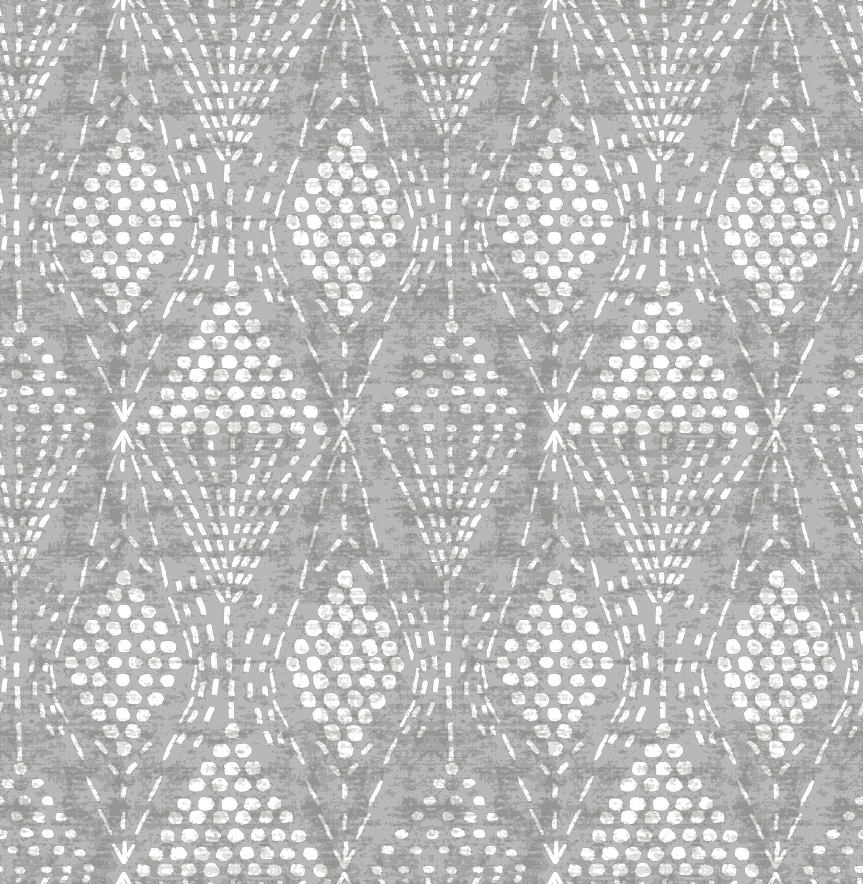 Grady Grey Dotted Geometric Wallpaper