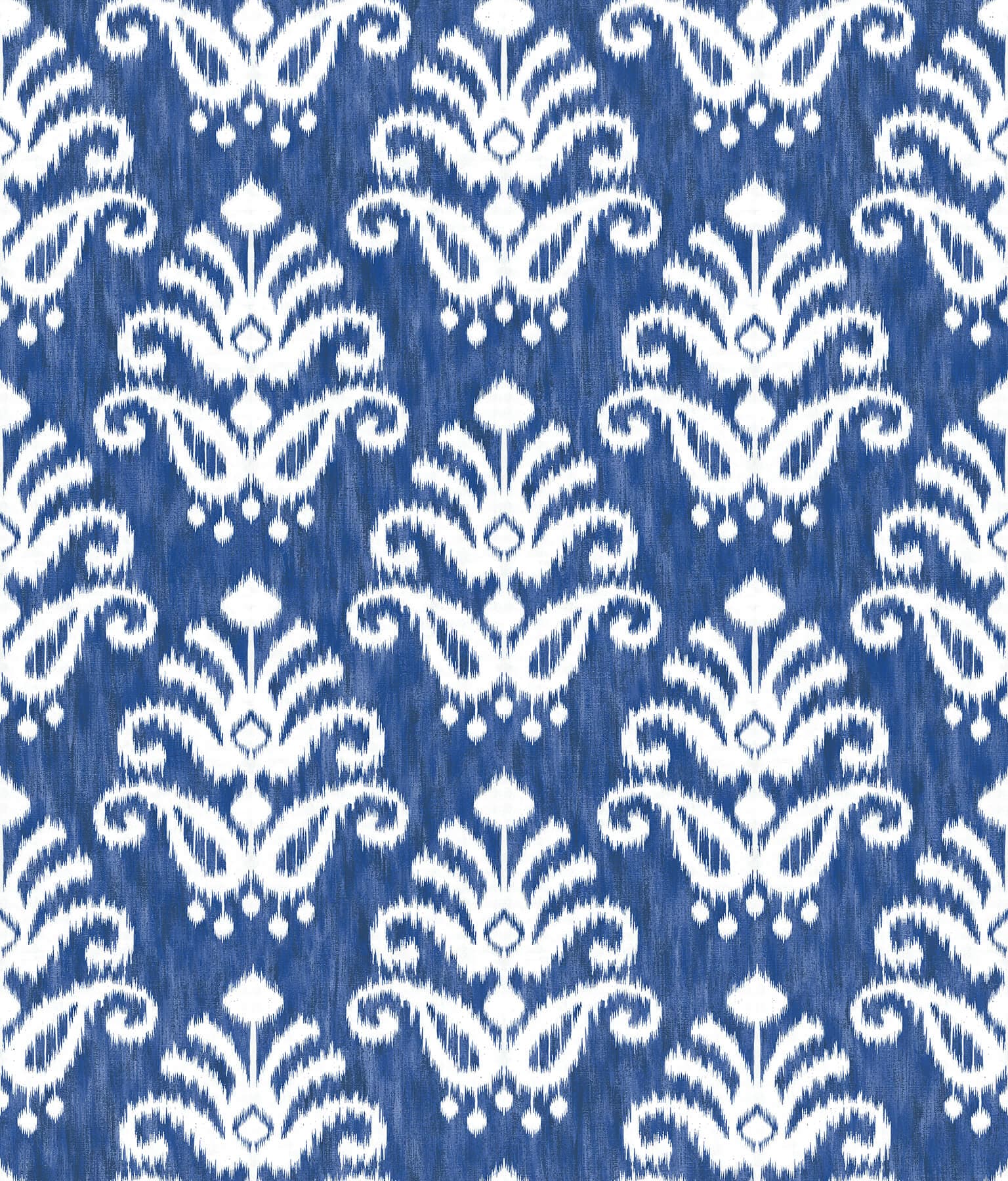 Keaton Blue Medallion Wallpaper