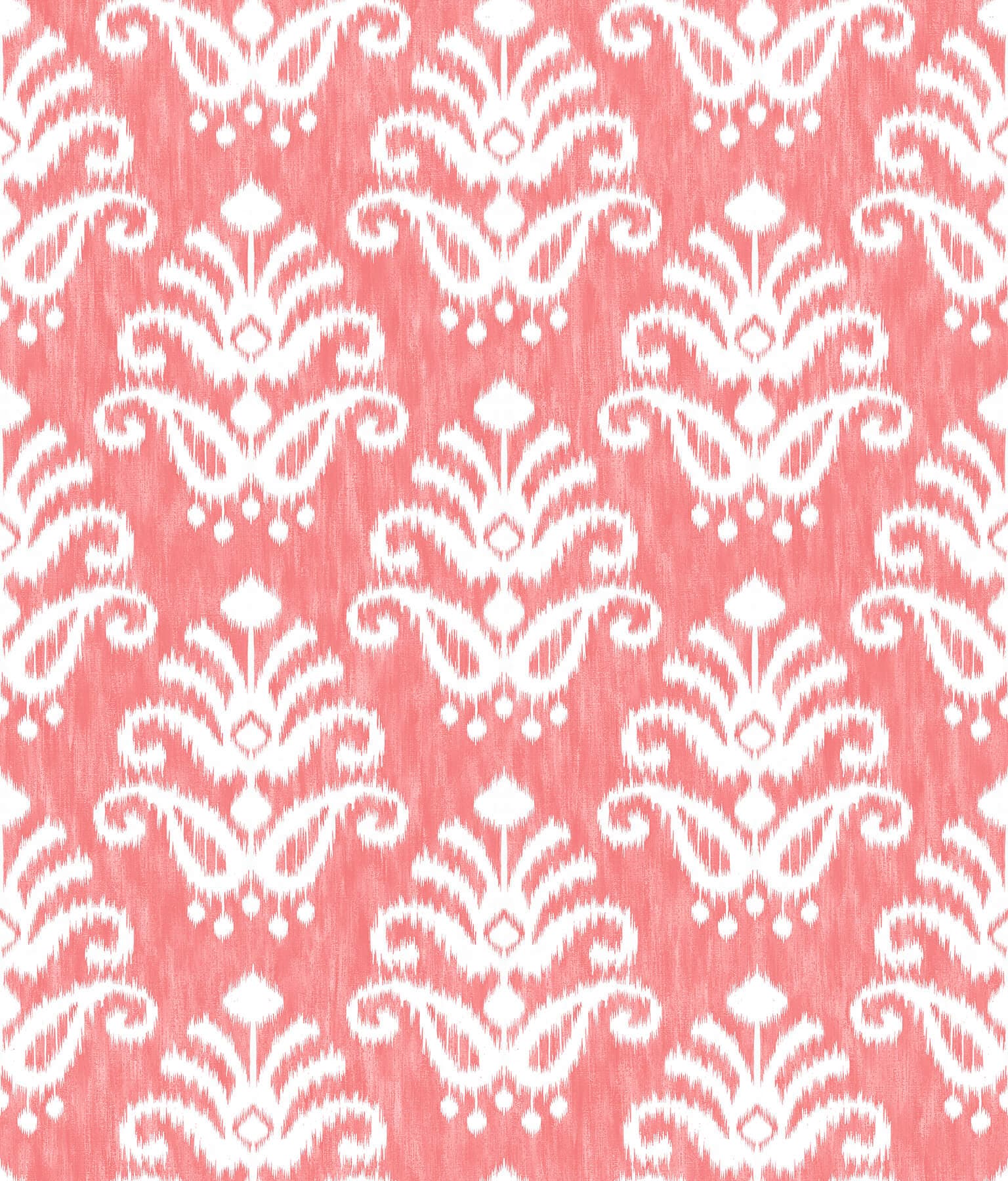 Keaton Coral Medallion Wallpaper
