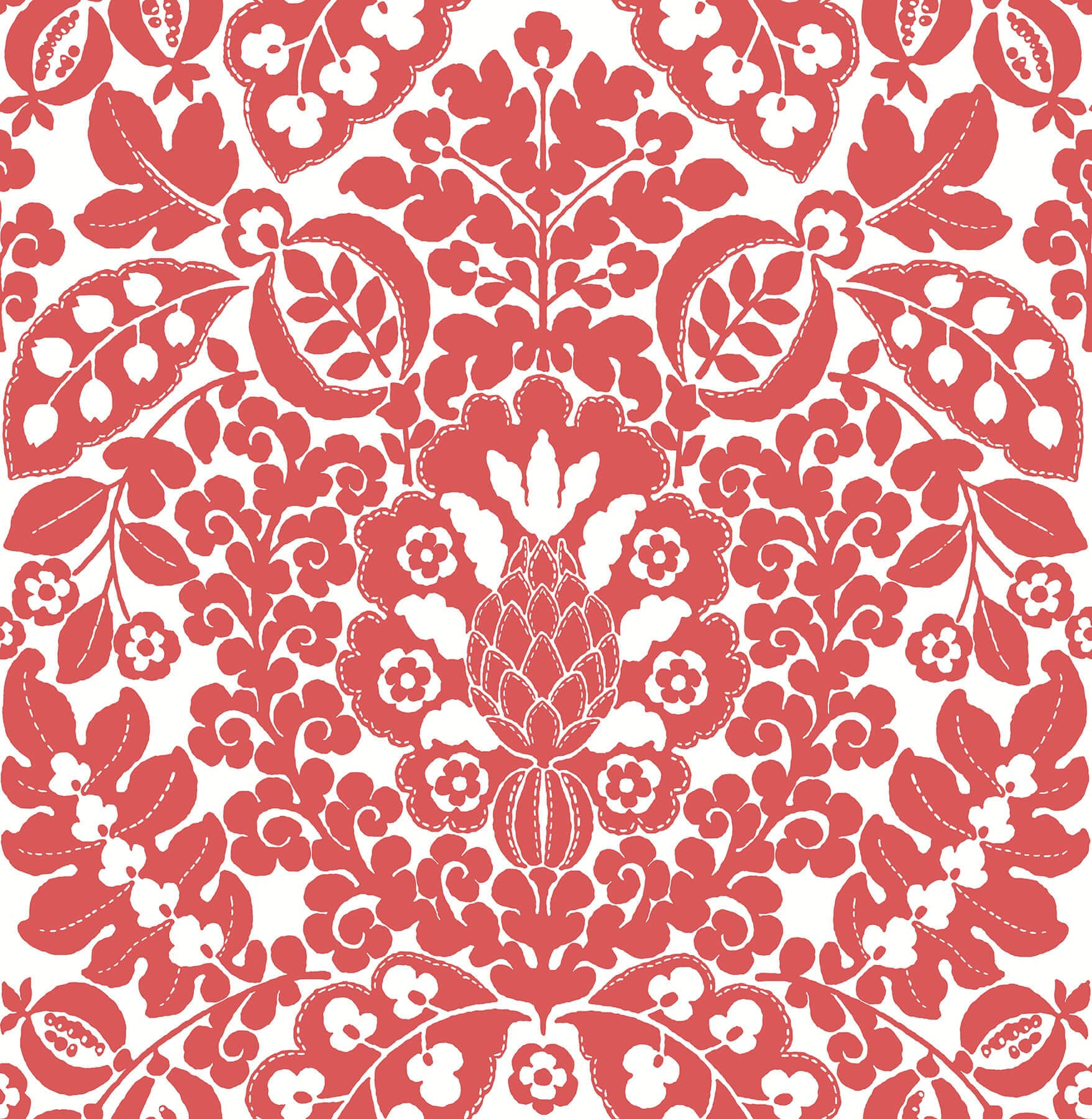 Marni Red Fruit Damask Wallpaper